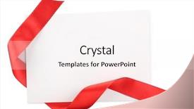  Presentation with invitation - Presentation design featuring invitation cards - card with red ribbon isolated background and a sky blue colored foreground