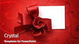  Presentation with gift - Presentation enhanced with invitation cards - empty white gift card background and a crimson colored foreground