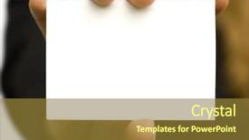  Presentation with clean - Slide deck with invitation cards - paper clean sheet in hands background and a gold colored foreground