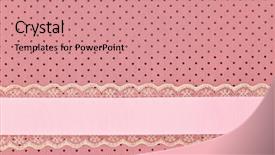  Presentation with textile - PPT layouts with invitation cards - pink retro polka dot textile background and a coral colored foreground