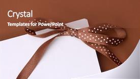  Presentation with christmas card - Beautiful presentation theme featuring invitation cards birthday - christmas card backdrop and a tawny brown colored foreground