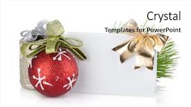  Presentation with christmas balls disco ball - Audience pleasing theme consisting of invitation cards birthday - empty christmas gift card backdrop and a white colored foreground