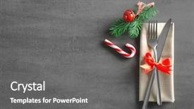  Presentation with dinner invitation - Slide set consisting of invitation chritsmas - table setting for christmas dinner background and a gray colored foreground