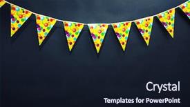  Presentation with birthday presentation - Amazing slide set having invitation company presentation - birthday decoration backdrop and a  colored foreground