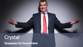  Presentation with aged - Presentation with invitation company presentation - mid aged business man smiling background and a  colored foreground