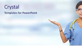  Presentation with chinese chinese - Cool new presentation theme with invitation healthcare - chinese nurse woman backdrop and a  colored foreground