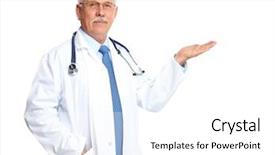  Presentation with physician - Amazing presentation having invitation healthcare - doctor physician inviting isolated backdrop and a white colored foreground