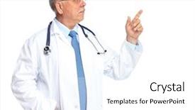  Presentation with physician - Beautiful slide set featuring invitation healthcare - doctor physician inviting isolated backdrop and a white colored foreground