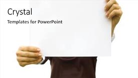  Presentation with clean - Presentation theme with invitation letter - paper clean sheet in hands background and a white colored foreground