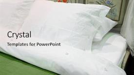  Presentation with environmental awareness gif image - Slides having invitation lodge - image of bed background and a  colored foreground