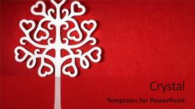  Presentation with tree - Cool new theme with invitation newspaper - tree of love backdrop and a crimson colored foreground