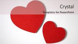  Presentation with paper cutting - Slide deck having invitation newspaper - valentine day card paper cutting background and a  colored foreground