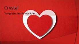  Presentation with paper cutting - Audience pleasing slide deck consisting of butterfly pea flower in heart backdrop and a light gray colored foreground