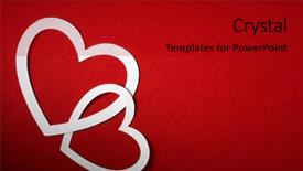  Presentation with paper cutting - Presentation featuring invitation newspaper - valentine day card paper cutting background and a crimson colored foreground