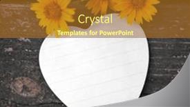  Presentation with heart flowers - Presentation theme consisting of invitation-or-heart-shaped-note background and a tawny brown colored foreground