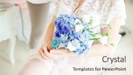  Presentation with bride and groom at wedding - Presentation theme featuring invitation pearls - beautiful wedding accessories background and a lemonade colored foreground