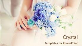  Presentation with bride and groom at wedding - Amazing slide deck having invitation pearls - beautiful wedding accessories backdrop and a cream colored foreground