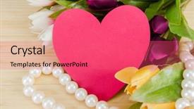  Presentation with invitation - Amazing presentation design having invitation pearls - holiday concept with flowers backdrop and a  colored foreground