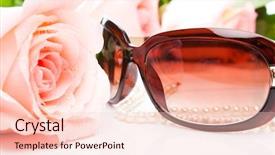  Presentation with pink rose - Cool new slide set with invitation pearls - pink rose necklace and sunglasses backdrop and a lemonade colored foreground