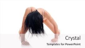  Presentation with sexy santa woman red - Audience pleasing slide deck consisting of invitation pearls - sexy woman crawling backdrop and a  colored foreground