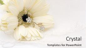  Presentation with flower wedding - Presentation theme with invitation pearls - textile wedding background flower background and a sky blue colored foreground