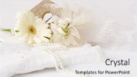  Presentation with wedding card - Colorful slides enhanced with invitation pearls - wedding background corset flower card backdrop and a sky blue colored foreground