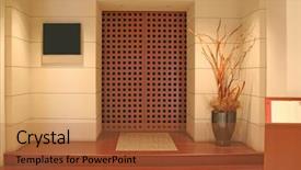  Presentation with way - PPT layouts with invitation plain - generic entrance way to somewhere background and a red colored foreground