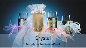  Presentation with elegant wedding - Amazing theme having invitation reception - elegant wedding glasses with champagne backdrop and a light blue colored foreground