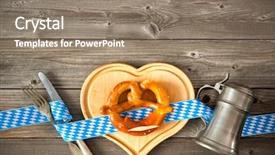  Presentation with oktoberfest - Presentation consisting of invitation ribbon cutting - oktoberfest beer festival template background background and a coral colored foreground