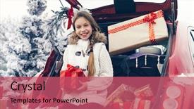  Presentation with child teen - Audience pleasing slides consisting of invitation school - holiday preparations pre teen child backdrop and a coral colored foreground