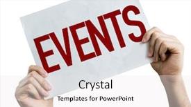  Presentation with events - PPT theme consisting of invitation seminar - events placard isolate on white background and a white colored foreground