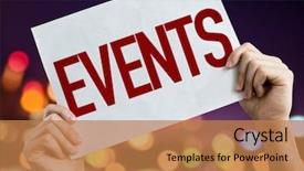  Presentation with events - Audience pleasing PPT layouts consisting of invitation seminar - events placard with night lights backdrop and a coral colored foreground