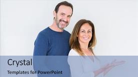  Presentation with love of nature - PPT theme consisting of invite - beautiful middle age couple background and a teal colored foreground