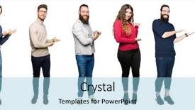  Presentation with cartoon black white people - Beautiful slide deck featuring invite - collage of people over white backdrop and a light blue colored foreground