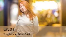  Presentation with confident - Colorful presentation enhanced with inviting to enter at night backdrop and a coral colored foreground