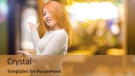  Presentation with confident - Cool new slides with inviting to enter at night backdrop and a gold colored foreground