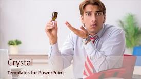  Presentation with first aid kit - Colorful slide deck enhanced with iodine - man with first aid kit backdrop and a lemonade colored foreground