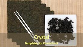  Presentation with china food - Slide set featuring iodine - nori japanese seaweed food background and a tawny brown colored foreground