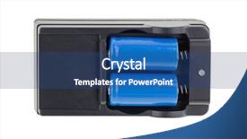  Presentation with lithium ion - PPT layouts having ion - closeup of blue lithium battery background and a ocean colored foreground