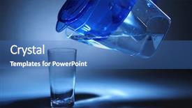  Presentation with water jug - Presentation design having ion - filter jug pouring water background and a teal colored foreground