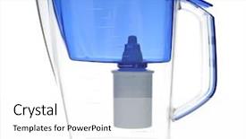 Presentation with water jug - Colorful PPT theme enhanced with ion - water filter jug isolated backdrop and a white colored foreground