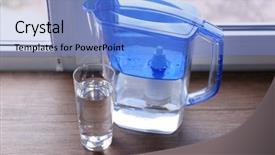  Presentation with water jug - Cool new presentation with ion - water filter jug backdrop and a teal colored foreground