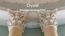  Presentation with greek column - Slides with ionian column capital architectural detail background and a gray colored foreground