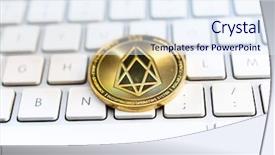  Presentation with money bitcoin crypto currency gold - Amazing theme having ios - crypto currency eos io computer backdrop and a  colored foreground