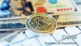  Presentation with crypto - PPT layouts enhanced with ios - crypto currency eos io computer background and a cool aqua colored foreground