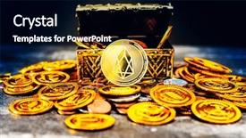  Presentation with crypto - Slide set featuring ios - crypto currency eos io was background and a black colored foreground