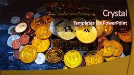  Presentation with treasure - Slide deck enhanced with ios - crypto currency was found background and a wine colored foreground