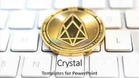  Presentation with crypto - Amazing slide set having ios - crypto eos io currency bitcoin backdrop and a white colored foreground