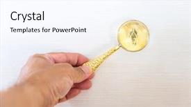  Presentation with detective magnifying glass - Slide deck featuring ios - use a magnifying glass background and a cool aqua colored foreground