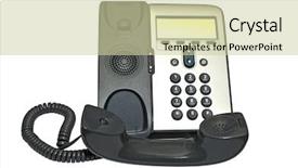  Presentation with phone - Amazing presentation having voip telecommunication - ip phone isolated on white backdrop and a mint green colored foreground